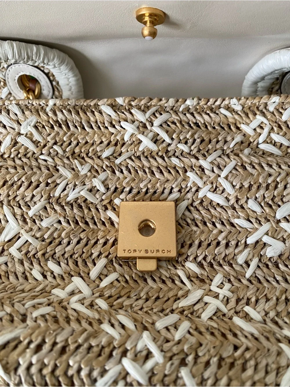 Tory Burch Raffia Shoulder Bag Shoulder Bags, 10”x7” (Jul 026)